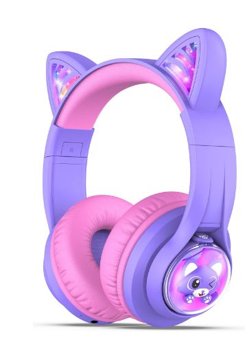 Cute Headphones, Kids Headphones, Best Headphones, Wired Headphones, Portable Bag, Headphone With Mic, Rgb Led Lights, Adjustable Headband