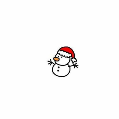 Elf Doodle Easy, Mini Drawings Christmas, Snowman Widget, Christmas Mini Drawings, Cute Simple Christmas Drawings, Christmas Drawing Simple, Christmas Drawings Simple, Simple Christmas Drawing Ideas, Christmas Simple Drawings