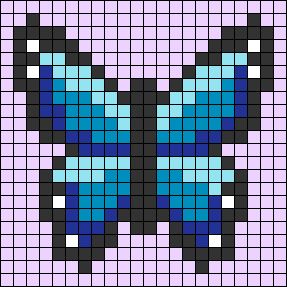 Alpha pattern #33522 | BraceletBook Unif Stitch Pattern, Unif Cross Stitch Bag Pattern, Butterfly Perler Bead Pattern Small, Alpha Pattern Pixel Art, Cross Stitch Bag Pattern, Unif Stitch Bag Pattern, Cross Stitch Butterfly Pattern, Unif Stitch Bag, Pixel Art Butterfly