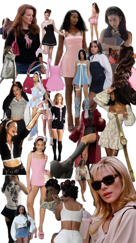 Photo collage of fashionable photos and wardrobe pieces. Venus In Taurus, Taurus Aesthetic, Venus Clothing, Venus In Leo, Venus Fashion, 2000s Fashion, Aesthetic Outfits, Outfits Aesthetic, Capsule Wardrobe