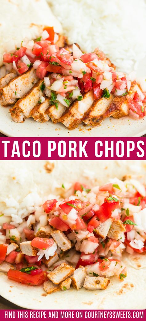 Taco Pork Chops, Pork Chop Burritos, Pork Chops Tacos, Pork Chop Tacos Mexican, Mexican Pork Chops Recipes, Pork Chop Mexican Recipes, Pork Chop Recipes Mexican Style, Mexican Pork Chop Recipes, Pork Chop Tacos