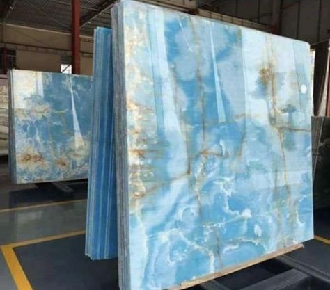 Blue Marble Interior, Blue Tiles Bathroom Ideas, Blue Onyx Bathroom, Blue Marble Countertops, Blue Onyx Marble, Blue Marble Bathroom, Blue Marble Tile, Blue Granite Countertops, Onyx Countertops