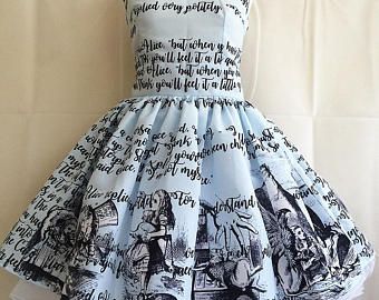 Bookworm Style, Inspired Wedding Dress, Librarian Style, Alice In Wonderland Dress, Wonderland Dress, Book Dress, Alice In Wonderland Inspired, Alice In Wonderland Wedding, Kids Dresses