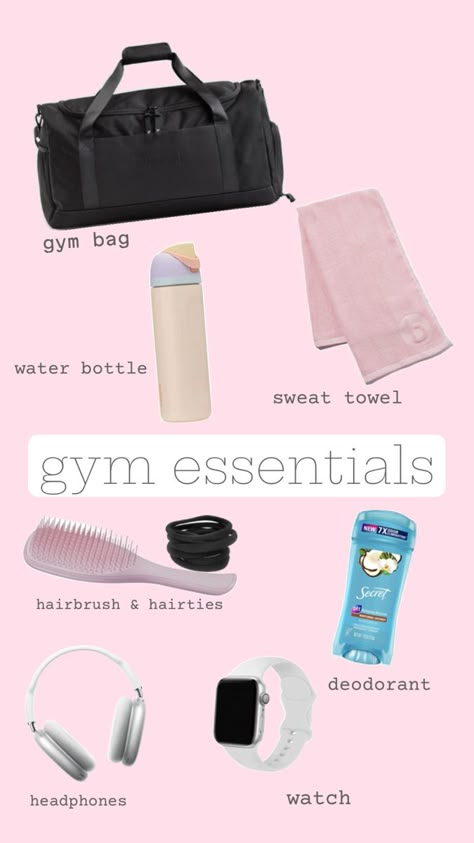 #gym #gymbag #essentials #lifting #workout #bag #waterbottle What In My Gym Bag, Feminine Bag Essentials, Gym Bag Ideas, Gym Packing List, What's In My Gym Bag, What To Bring To The Gym, Gym Must Haves For Women, Gym Bag Essentials List, Gym Bag Must Haves