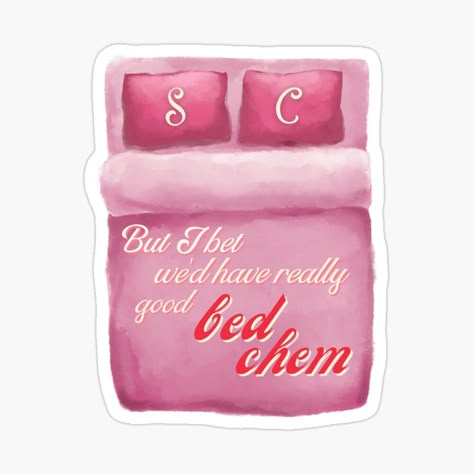 Get my art printed on awesome products. Support me at Redbubble #RBandME: https://www.redbubble.com/i/sticker/Bed-Chem-Lyrics-by-karma-style/164328840.EJUG5?asc=u Sabrina Lyrics, Bed Chem, Celebrity Halloween, Celebrity Halloween Costumes, Music Stickers, Buy Bed, Sticker Ideas, Cool Beds, Sabrina Carpenter