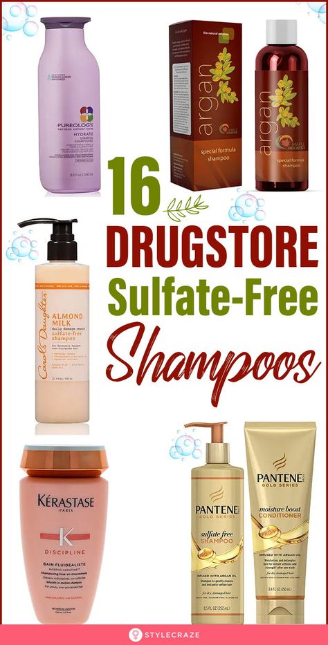 16 Best Drugstore Sulfate-Free Shampoos: Sulfate-free shampoos are easily available in markets and drugstores. It is available for all hair types too! And to make the task of finding the best one easier, we’ve compiled a list of the 16 best drugstore sulfate-free shampoos for you to choose from. #Beauty #BeautyTips #HairCare #SulfateFree #Shampoo Shampoo Sulfate Free, Best Shampoo And Conditioner At Target, Sulphate Free Shampoo In India, Best Shampoo For Natural Hair, Good Drugstore Shampoo And Conditioner, Shampoo For Healthy Hair, Moisturizing Shampoo And Conditioner, Best Shampoo For Healthy Hair, Best Shampoo For Highlighted Hair