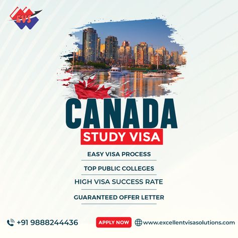 ✅Apply for your Canada Study Visa ✅IELTS 6.0 bands can apply ✅Check your eligibility ✅Prepare your application ✅Submit your study permit application ✅Gap is acceptable ✅Students with Refusal Visa status can also apply ✅Our experts will help you in clearing your all doubts. 📲Call us : +91 9888244436 #studyincanada #canada #canadastudyvisa #canadaimmigration #excellentvisasolutions #excellentvisa #chandigarh #Mohali Study In Canada Creative Ads, Travel Advertising Design, Canada Study Visa, Canada Study, Study In Canada, Education Poster Design, Travel Advertising, Education Poster, Creative Ads