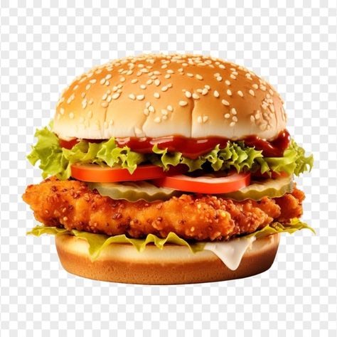 Barger Pic Food, Burger Png, Burger Street, Crispy Chicken Burgers, Fried Chicken Burger, Spicy Soup, Toast Sandwich, Bacon Burger, Chicken Burger