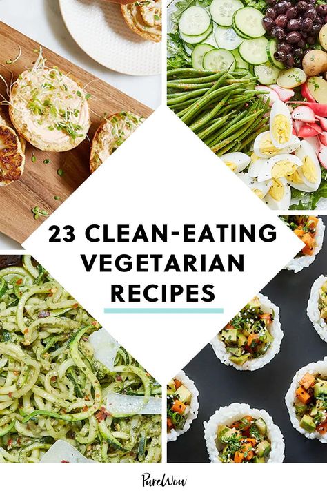 Clean Eating Vegetarian Recipes, Clean Eating Vegetarian, Meat Meals, Vegetarian Life, Be Clean, Going Vegetarian, Clean Eating Dinner, Vegetarian Meals, Vegetarian Recipes Easy