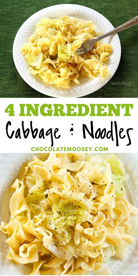 Our 4 Ingredient Cabbage & Noodles recipe is one of the easiest meals to throw together. Saute your cabbage and onion in butter while the noodles are cooking. Before you know it, dinner is ready. Growing up, I’ve always known haluski to be a Polish dish.  However, a lot of Eastern European countries and even the Pennsylvania Dutch have their own versions. Cabbage And Gnocchi, Easy Cabbage And Noodles, Egg Noodles And Cabbage, Cabbage And Egg Noodles, Cabbage And Sauerkraut Recipes, Sauerkraut And Noodles Recipes, Cabbage And Pasta Recipes, Cabbage And Noodles With Kielbasa, Quick Cabbage Recipes