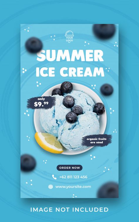 Ice Cream Menu, Ice Cream Poster, Black Friday Banner, Ice Cream Design, Food Banner, Food Graphic Design, Food Poster Design, Banner Template Design, Creative Poster Design