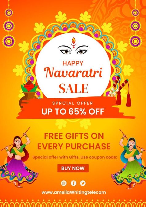 Free Happy Navaratri Sale Template Navratri Design, Navratri Offer, Photoshop Poster Design, Traditional Festival, Sale Template, Photoshop Poster, Photo Editor App, Goddess Durga, Konica Minolta