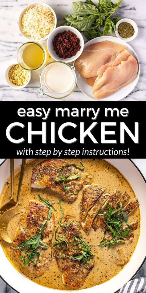 Easy 20 Minute Marry Me Chicken Recipe Mary Me, Marry Me Chicken Recipe, Brown Chicken, Easy Egg Recipes, Creamy Parmesan Sauce, Marry Me Chicken, Night Recipes, Pan Sauce, Parmesan Sauce