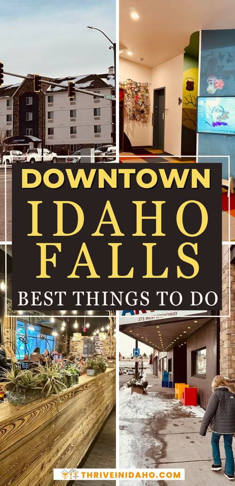 Looking for some of the best Idaho travel ideas? Make your way to Downtown Idaho Falls and enjoy this charming and historic town. From iconic landmarks to hidden gems, this guide unveils the most enchanting experiences that await you. Read now to learn more! Idaho Road Trip, Things To Do In Idaho, Idaho Vacation, Idaho Travel, Visit Usa, Sea To Shining Sea, Twin Falls, Idaho Falls, Lake Park