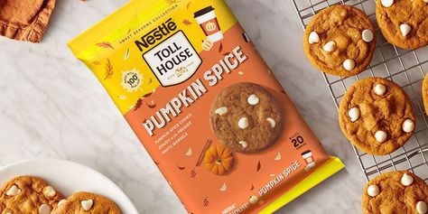 Nestlé Toll House’s Pumpkin Spice Cookie Dough Will Be in Stores Next Month Pumpkin Spice Cookie Dough, House Pumpkin, Spiced Popcorn, Nestle Toll House, Pumpkin Cookie, Pumpkin Spice Cookies, Pumpkin Spice Muffins, Pumpkin Waffles, Toll House