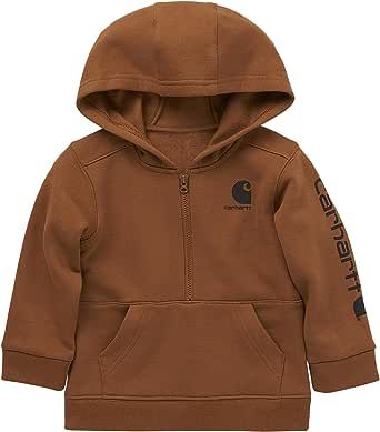 Kids Carhartt, Carhartt Sweatshirts, Carhartt Long Sleeve, Carhartt Logo, Carhartt Hoodie, Boys Fleece, Fashion Hoodies, Half Zip Sweatshirt, Boys Long Sleeve