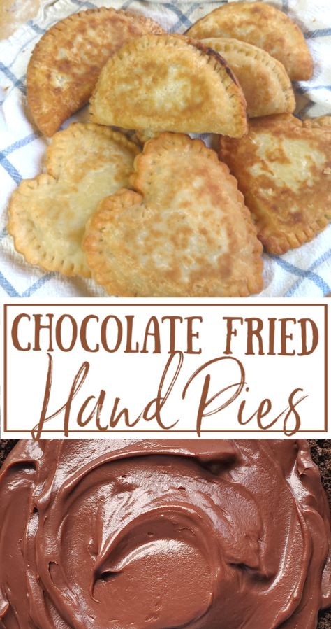 Pumpkin Fry Pies, Fried Pie Filling Recipe, Easy Chocolate Fried Pies Recipe, Hand Pies Chocolate, Hand Pie Ideas, Chocolate Hand Pies Baked, Fried Pie Dough Recipe Easy, Mini Fried Pies, How To Make Fried Pies