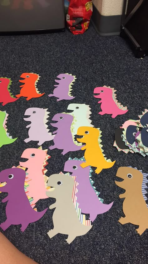 RA dinosaur door decs College Residence, Door Name Tags, Resident Assistant Door Decs, Res Life Door Decs, Ra Door Tags, Door Decorations College, Dinosaur Classroom, Cubby Tags, Dorm Door Decorations