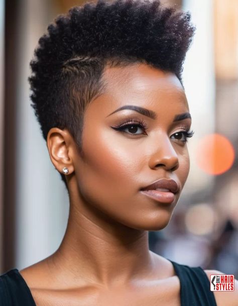 Natural Haircuts For Black Women, Haircut Options, Women With Round Faces, Embrace Natural Hair, Natural Haircuts, Natural Hair Haircuts, Short Natural Haircuts, Shaved Side, Short Shaved Hairstyles