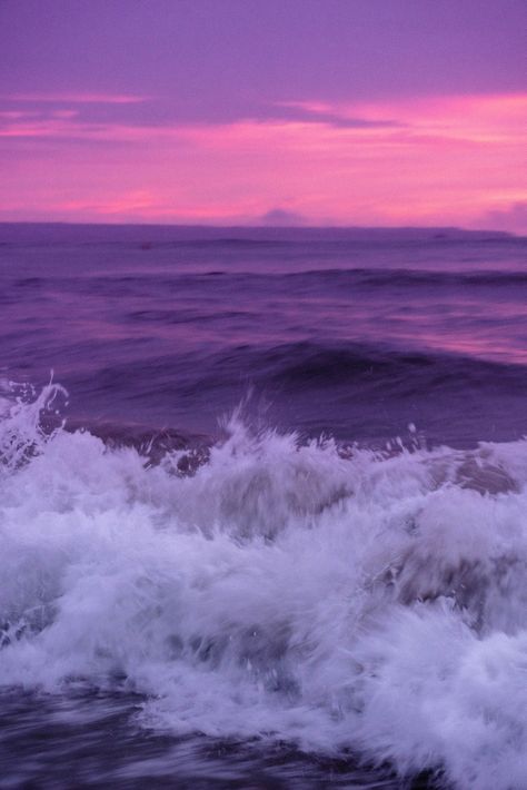 View of the sea at sunset , in purple Pure Bliss Aesthetic, Purple Sunset Aesthetic Wallpaper, Ocean Aesthetic Purple, Purple Sea Aesthetic, Warm Purple Aesthetic, Summer Purple Aesthetic, Light Purple Sunset, Purple Ocean Aesthetic, Purple Beach Wallpaper