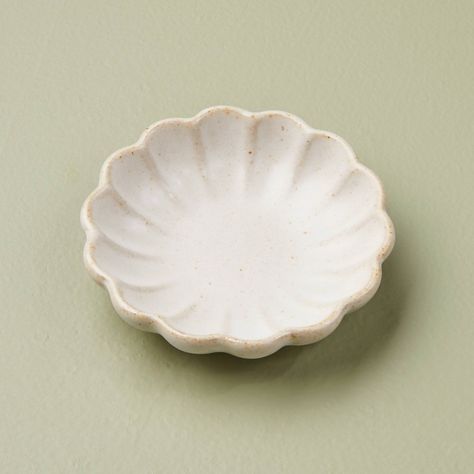 Fluted Ceramic Trinket Dish Vintage Cream - Hearth & Hand™ with Magnolia Clay Dish, Magnolia Colors, Ceramic Trinket Dish, Pottery Ring, Ceramic Jewelry Dish, Hearth & Hand With Magnolia, Ceramic Tray, Hearth And Hand, Pottery Ideas