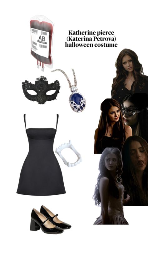 Katherine pierce (katerina petrova) the vampire diaries Halloween costume idea Katerina Petrova Halloween Costume, Katherine From Vampire Diaries Costume, Kathrine Price Costume, Katherine Costume Vampire Diaries, Vampire Katherine Pierce, Katherine And Damon Costume, Catherine Vampire Diaries Costume, Diy Vampire Halloween Costume, Katherine And Elena Costume