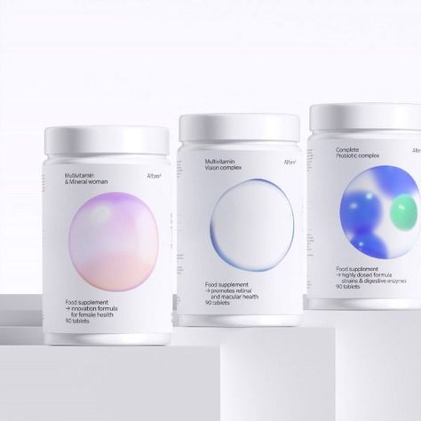 Moscow-based studio Redo Bureau designed this clean packaging set for Alform, a brand of health supplements. Medical Packaging, Supplements Packaging, Anti Oxidant Foods, Shake Diet, Visual Journal, Packing Design, Body Systems, Health Supplements, Probiotics