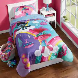 Comforters - Sets, Queen, King | Seventh Avenue Twin Bed Comforter, Colorful Bedding Sets, Queen Poppy, Trolls Band Together, Trolls World Tour, Colorful Comforter, Colorful Bedding, Full Bedding Sets, Twin Comforter