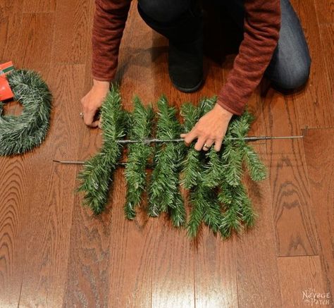 faux christmas tree repurposed three ways Fake Xmas Tree, Outdoor Christmas Garland, Faux Christmas Tree, Old Christmas Tree, Fake Christmas Tree, Fake Christmas Trees, Faux Christmas Trees, Faux Christmas, Diy Christmas Garland