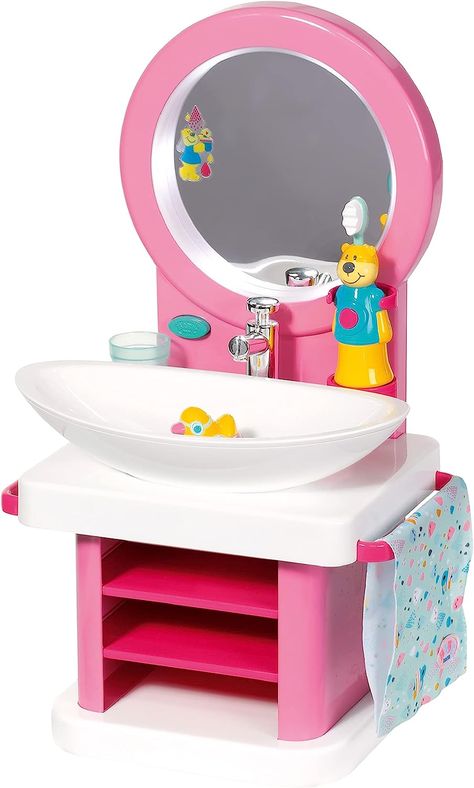 Wash Cabinet, Muñeca Baby Alive, Baby Doll Furniture, Colored Sinks, Doll Nursery, Baby Doll Nursery, Interactive Experience, Time Routine, Baby Alive Dolls