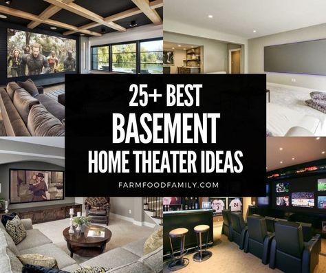 Small Basement Movie Theater Ideas, Finished Basement Movie Room, Modern Movie Room Ideas, Movie Room Ceiling Ideas, Movie Theatre Home, Home Theater With Fireplace, Media Room Ceiling Ideas, Cozy Theatre Room, Modern Farmhouse Movie Room