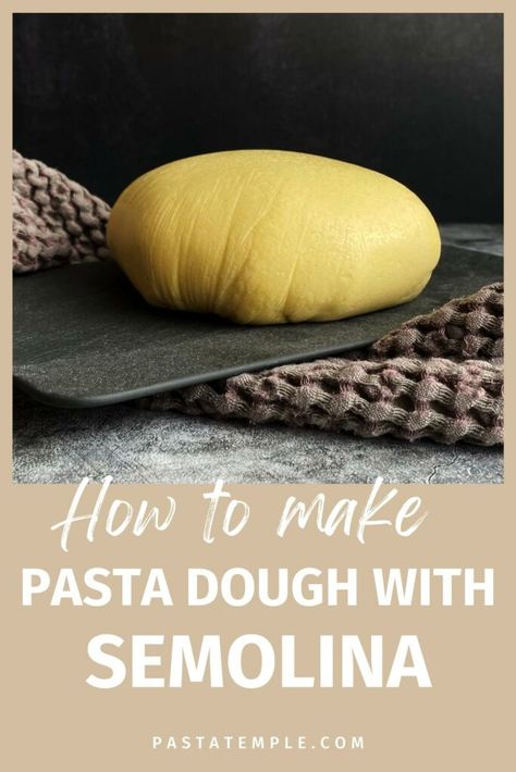 Homemade Semolina Pasta, Semolina Pasta Dough Recipe, Semolina Pasta Dough, Semolina Pasta Recipe, Pasta Without Eggs, Eggless Pasta, Pasta Recipes Easy Fast, Pasta Dough Recipe, Easy Homemade Pasta