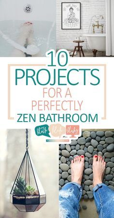 10 Projects for a Perfectly Zen Bathroom| Bathroom, Bathroom Projects, How to Make Your Bathroom More Zen, Zen Decor, Zen Decor for the Home, Projects for the Bathroom. #Bathroom #ZenBathroom #HomeDecor #HomeDecorProjects #DIYHome Bathroom Zen, Zen Bathroom Decor, Spa Bathroom Decor, Calm Room, Bathroom Projects, Relaxing Bathroom, Deco Zen, Cozy Bathroom, Zen Home Decor