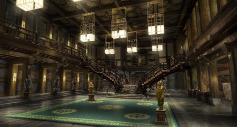 ArtStation - Inception Castle Interior, Nathaniel West Japanese Castle Interior, Japanese Palace, Vampire Castle, Interior Concept Art, Castle Interior, Environment Painting, Palace Interior, Japanese Castle, Castles Interior