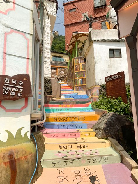 Gamcheon Culture Village, Busan South Korea, Asia Destinations, Asia Travel, Busan, Solo Travel, Places Ive Been, South Korea, Times Square