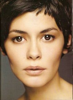 Audrey Tautou, Celebrity Faces, French Actress, Short Pixie, Pixie Hairstyles, Pixie Haircut, Brown Eyes, Cortes De Cabello Corto, Cortes De Pelo