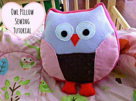 Owl Sewing Patterns, Pillow Sewing, Owl Sewing, Baby Decor Diy, Owl Fabric, Owl Pillow, Owl Crafts, Owl Patterns, Textile Crafts