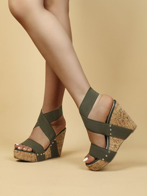 Wedged Sandals, Summer Sandals Wedge, Cork Wedges Sandals, Ankle Strap Wedges, Strap Wedge, Black Wedge, Shoe Show, Platform Wedge Sandals, Sandals For Sale