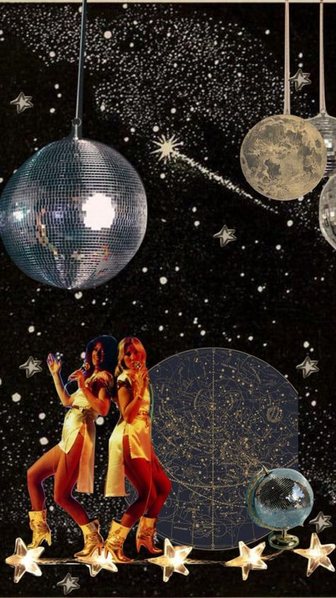 Disco Background, 80s Theme Party, Disco Era, Bachelorette Outfits, Stars Moon, Book Design Layout, Band Posters, Disco Party, Retro Futurism