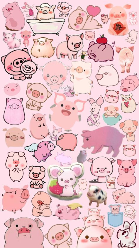 🐷🐽🐖 #wallpaper #lockscreen #background #aesthetic #pink #art #collageart #artcollage #piglet #pigs #pinterest #fyp Lockscreen Background, Pig Wallpaper, Emo Wallpaper, Pig Cartoon, Bullet Journal Diy, Baby Pigs, Background Aesthetic, Cute Pigs