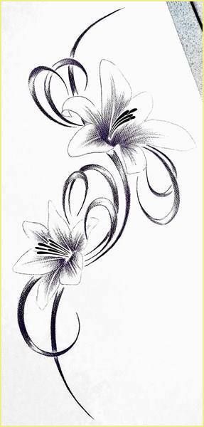 Die Besten 25+ Blumen Tattoo Designs Ideen Auf Pinterest Lillies Tattoo, Lily Tattoo Design, Lily Flower Tattoos, Sanskrit Tattoo, Maori Tattoos, Pola Bordir, Geniale Tattoos, Lily Tattoo, Tattoos For Daughters