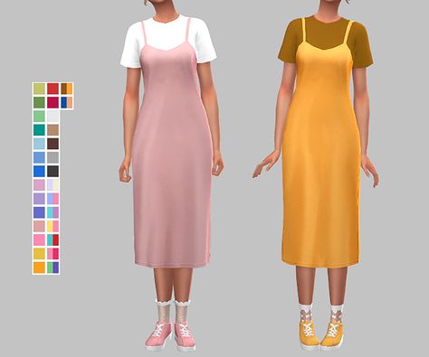 seulanicc:   trillyke trust me dress recolor  made... : MMFINDS Sims 4 Cc Pinafore Dress, Sims 4 Cc Mm Clothes Female, Sims 4 Cas Cc Maxis Match, Sims 4 Mm Cc Clothes, The Sims 4 Pc, Sims 4 Anime, Sims 4 Game Mods, The Sims 4 Packs, Sims 4 Mm Cc