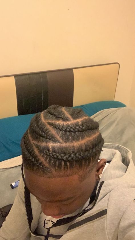 Products i use linked‼️ Black Hair Styles Braids Men, Styled Cornrows Men, Drop Fade With Braids, Cornrows Men Design, Men Conrow Ideas, 3 Braids Hairstyle Men, Temp Fade With Braids, Black Man Hairstyle Braids, 8 Cornrows Braids Men