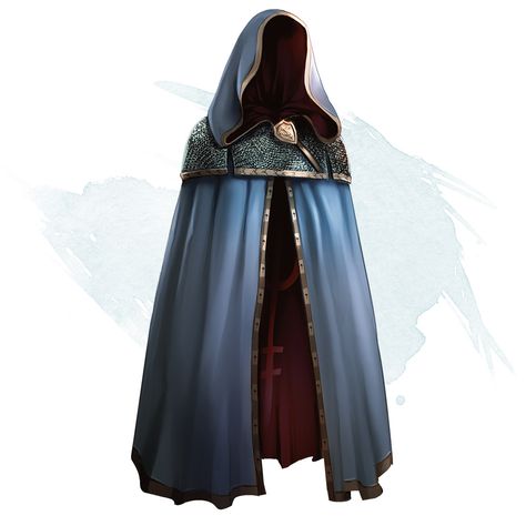 Cloak of Protection | Critical Role Wiki | Fandom Fantasy Cloak Design, Cloak Outfit, Wizard Robes, Wizard Costume, Armor Clothing, Heroic Fantasy, Hooded Cloak, Dungeons And Dragons Homebrew, Fantasy Armor