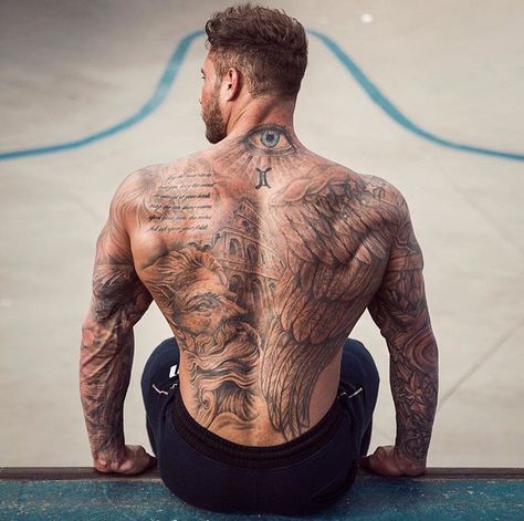 Back Tattoos For Guys Upper, Wing Tattoo Men, Cool Back Tattoos, Upper Back Tattoos, Tattoo Inspiration Men, Full Back Tattoos, Neck Tattoo For Guys, Back Tattoos For Guys, Chest Tattoo Men