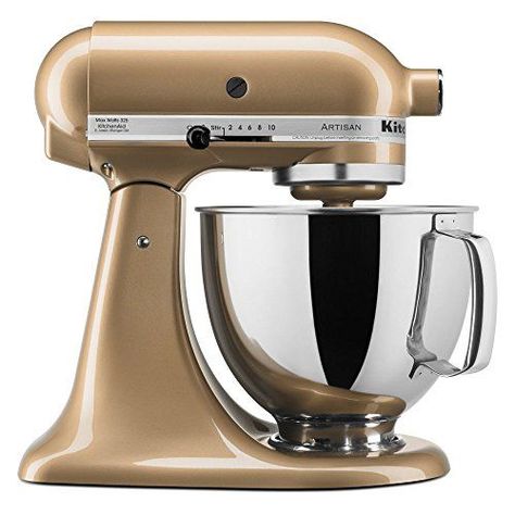 KitchenAid KSM150PSCZ 5 Qt Artisan Series Stand Mixer  -- Be sure to check out this awesome product. (This is an affiliate link) Kitchenaid Artisan Stand Mixer, Kitchenaid Artisan, Countertop Appliances, Stainless Steel Mixing Bowls, Kitchenaid Stand Mixer, Veggie Noodles, Head Stand, Pasta Maker, Almond Cream