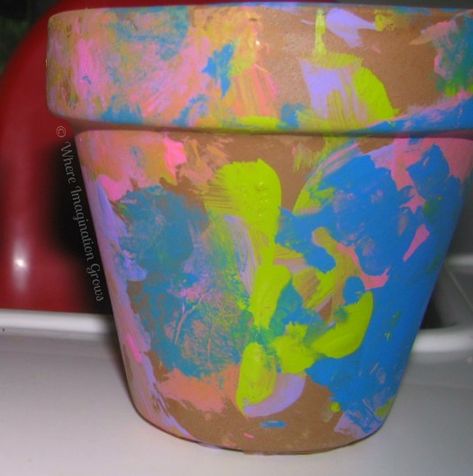 Diy Gifts Kids Can Make, Flower Pot Painting, Paper Candle Holders, Forest Town, Gifts Kids Can Make, Vbs Craft, Painting Clay, Paper Candle, Pot Painting