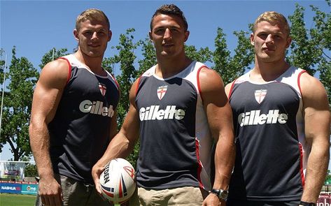 I'll TAKE ONE OF EACH PLEASE! England rubgy players The Burgess brothers - Sam (middle) and identical TWINS (MOMMY!) George and Tom Rugby Lads, James Haskell, Rugby League World Cup, Twins Mommy, Hot Rugby Players, Rugby Boys, Chica Cool, England Rugby, Rugby Player