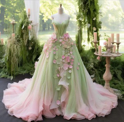 Layered Tulle Dress, Flora Dress, Pink Evening Dress, Fairy Dresses, Pink Wedding Dress, Fantasy Dresses, Dress Pretty, Fantasy Gowns, Pretty Prom Dresses