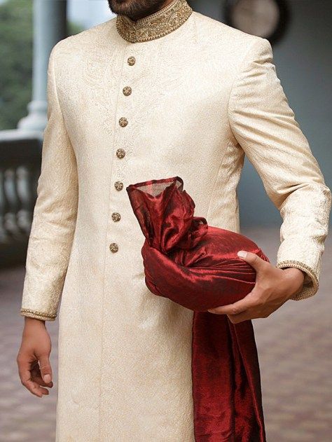 J. Groom Sherwani Summer Designs Junaid Jamshed 2016 Indian Groom Dress, Sherwani For Men Wedding, Groom Dress Men, Wedding Outfits For Groom, Indian Groom Wear, Wedding Dresses Men Indian, Sherwani Groom, Vacation Outfits Women, Groom Wedding Dress